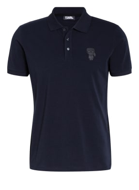KARL LAGERFELD Jersey-Poloshirt mit Galonstreifen