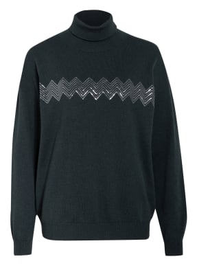 PESERICO Rollkragenpullover mit Paillettenbesatz