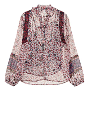 Pepe Jeans Bluse EMMA mit Rüschen- und Schmucksteinbesatz