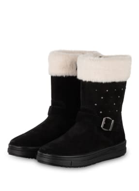 GEOX Biker Boots mit Kunstfellbesatz