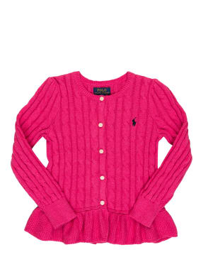 POLO RALPH LAUREN Strickjacke mit Volantbesatz