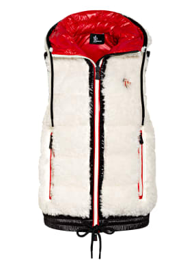 MONCLER GRENOBLE Lightweight-Daunenweste mit Teddyfell