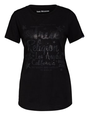 TRUE RELIGION T-Shirt mit Schmucksteinbesatz