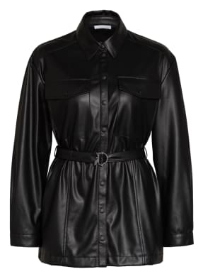 PATRIZIA PEPE Hemdbluse in Lederoptik