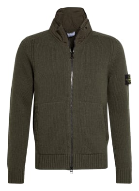 STONE ISLAND Strickjacke im Materialmix