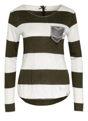 KEY LARGO Longsleeve JANINA mit Perlenbesatz