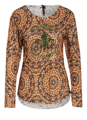 KEY LARGO Longsleeve ILLUSSION mit Paillettenbesatz und Glitzergarn