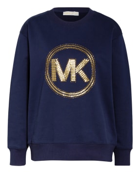 MICHAEL KORS Sweatshirt mit Pailletten- und Perlenbesatz