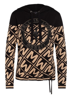 monari Pullover mit Schmucksteinbesatz