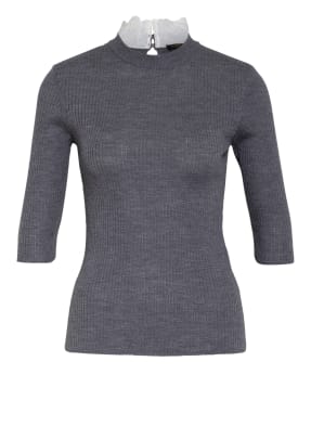 maje Pullover MOUTHY mit Rüschenbesatz