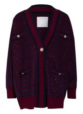 sandro Strickjacke mit Paillettenbesatz