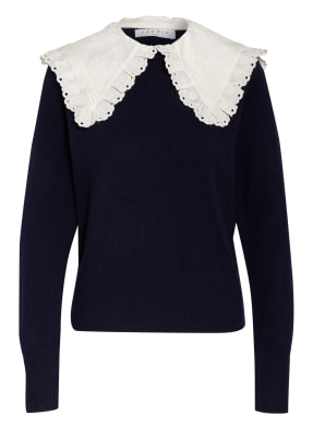 sandro Pullover mit abnehmbarem Kragenbesatz
