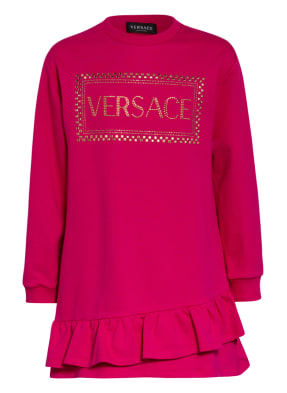VERSACE Sweatkleid mit Schmucksteinbesatz