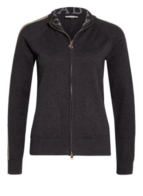 DEHA Sweatjacke mit Galonstreifen und Glitzergarn