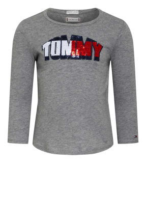 TOMMY HILFIGER Longsleeve mit Paillettenbesatz