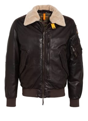 PARAJUMPERS Lederblouson JOSH mit abnehmbarem Kunstfellbesatz