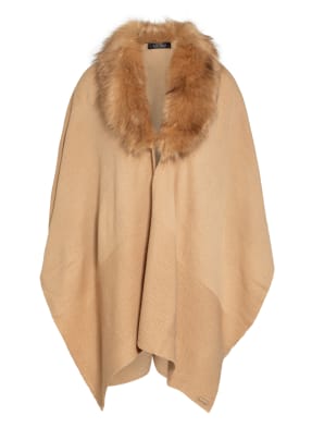 LAUREN RALPH LAUREN Cape mit Kunstpelzbesatz