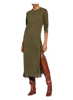 NINETY PERCENT Jerseykleid mit Spitzenbesatz