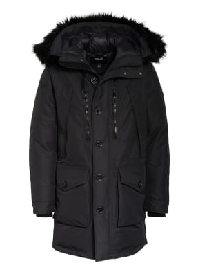 POLO RALPH LAUREN Daunenparka mit abnehmbarem Kunstpelzbesatz