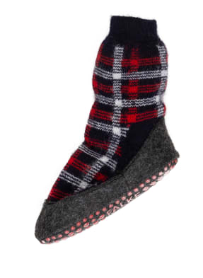 FALKE Stoppersocken CHEQUED COZYSHOE