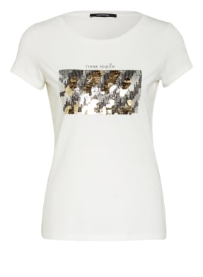 comma T-Shirt mit Paillettenbesatz