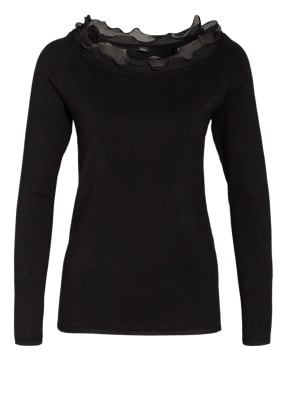 s.Oliver BLACK LABEL Pullover mit Rüschenbesatz