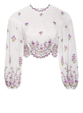 ZIMMERMANN Cropped-Blusenshirt POPPY aus Leinen