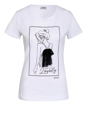 LIU JO T-Shirt mit Tüllbesatz