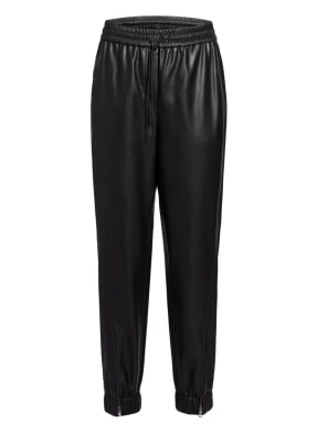 MARC CAIN Hose im Jogging-Stil in Lederoptik