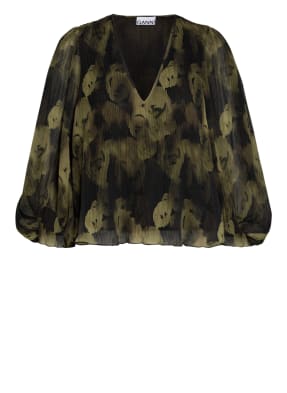 GANNI Plissee-Blusenshirt