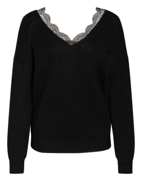 maje Pullover MATILDE mit Spitzenbesatz