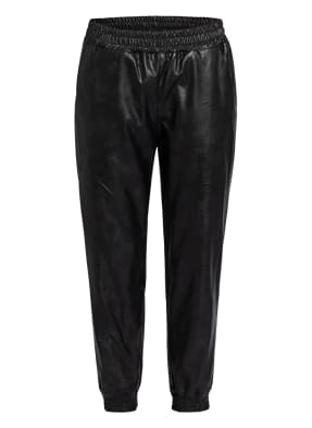 RINASCIMENTO 7/8-Hose im Jogging-Stil in Lederoptik