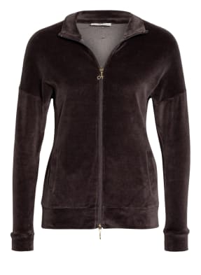 DEHA Sweatjacke in Nicki-Qualität mit Glitzergarn
