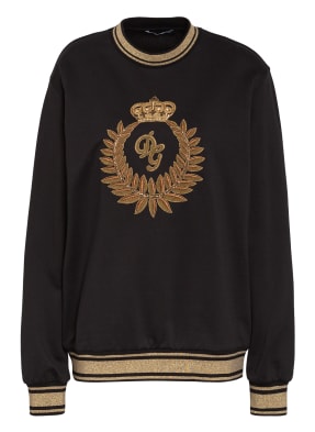 DOLCE&GABBANA Sweatshirt mit Schmucksteinbesatz
