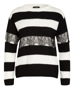 MORE & MORE Pullover mit Spitzenbesatz