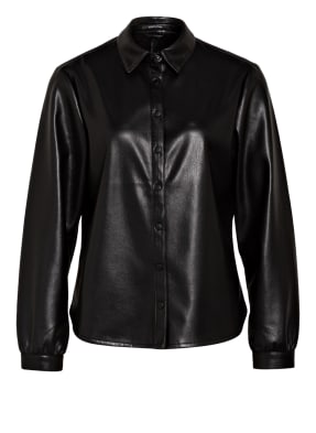 comma Hemdbluse in Lederoptik
