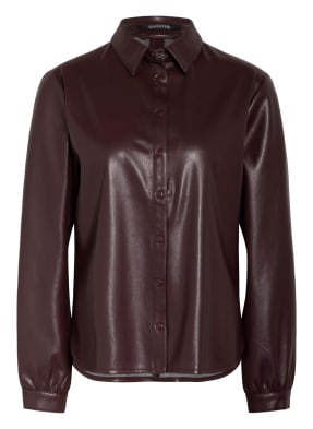comma Bluse in Lederoptik