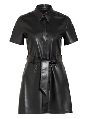 Nanushka Hemdblusenkleid HALLI in Lederoptik