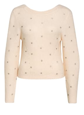 self-portrait Pullover mit Schmucksteinbesatz