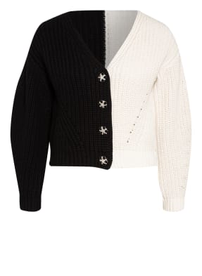 self-portrait Strickjacke mit Schmucksteinbesatz