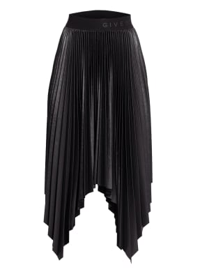 GIVENCHY Plisseerock in Lederoptik