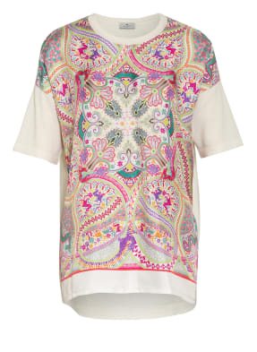 ETRO T-Shirt im Materialmix mit Seide
