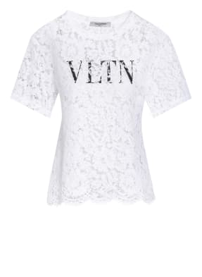 VALENTINO T-Shirt VLTN aus Spitze