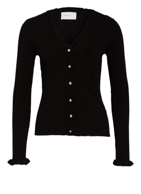 NEO NOIR Strickjacke mit Rüschenbesatz