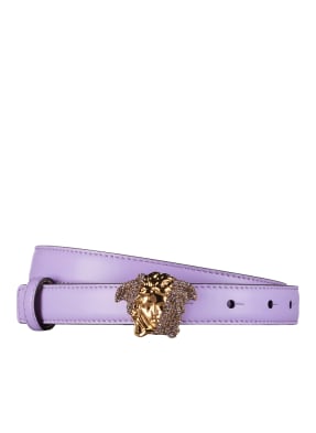 VERSACE Ledergürtel mit Schmucksteinbesatz