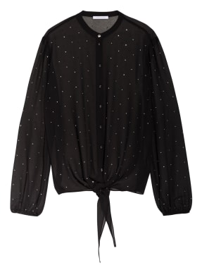 PATRIZIA PEPE Bluse mit Nietenbesatz