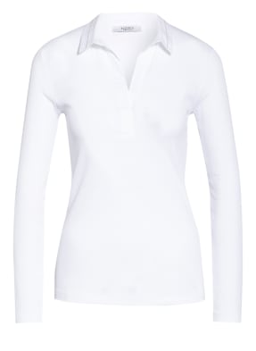 PESERICO Jersey-Poloshirt mit Schmucksteinbesatz
