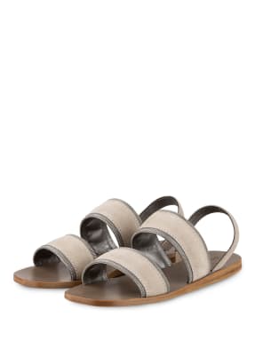 BRUNELLO CUCINELLI Sandalen mit Schmucksteinbesatz