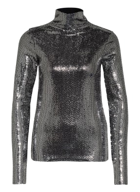 maje Rollkragenshirt TEBECA mit Paillettenbesatz und Glitzergarn