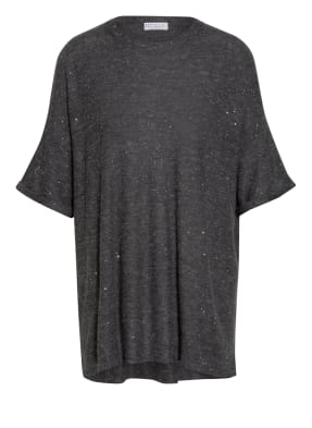 BRUNELLO CUCINELLI Oversized-Shirt mit Cashmere und Paillettenbesatz